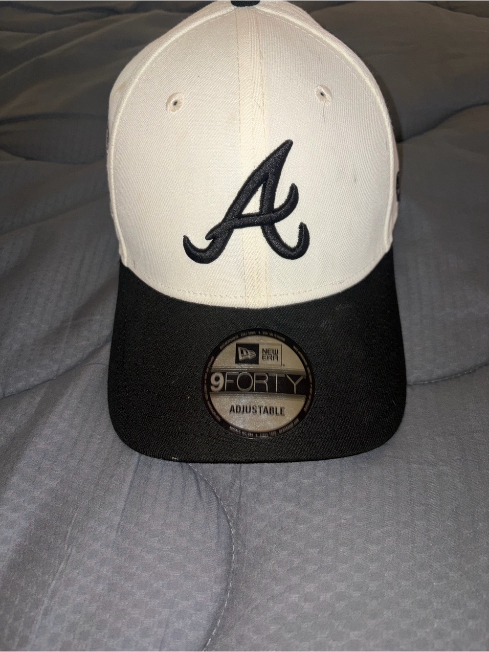 New Era Two-Tone Atlanta A Logo Cap - White & Black